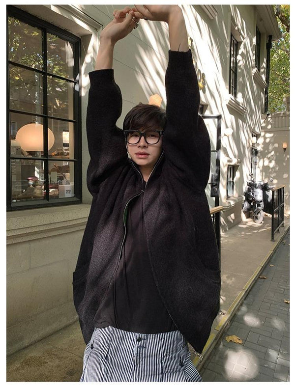 韓国ファッション SELCA-Zipper Cotton Cardigan-mselca2023aw1019-06