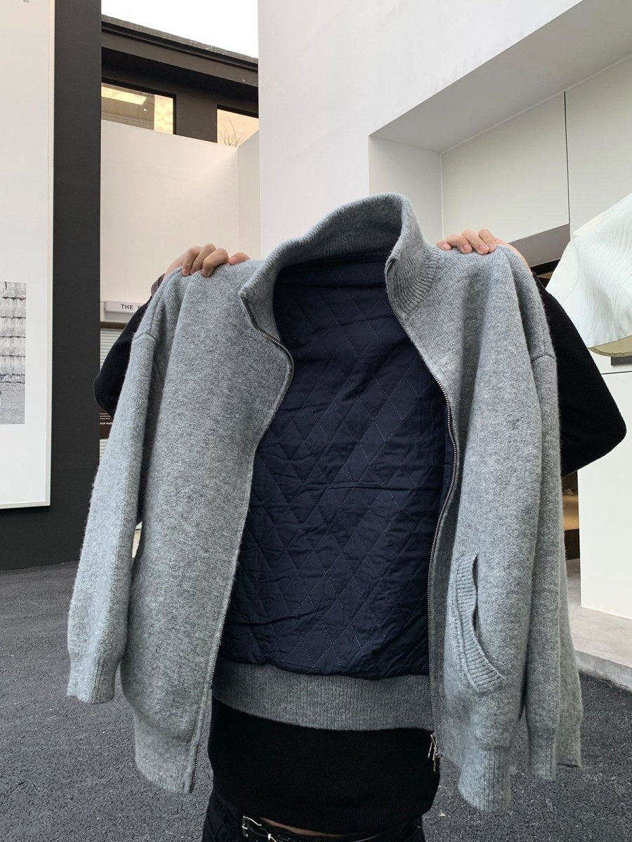 韓国ファッション SELCA-Zipper Cotton Cardigan-mselca2023aw1019-09