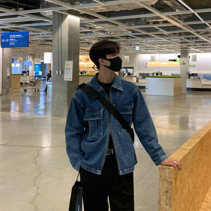 韓国ファッション SELCA-Zipper denim jacket-mselca2023aw1020-09