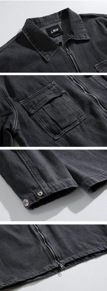 韓国ファッション SELCA-Zipper denim jacket-mselca2023aw1020-010