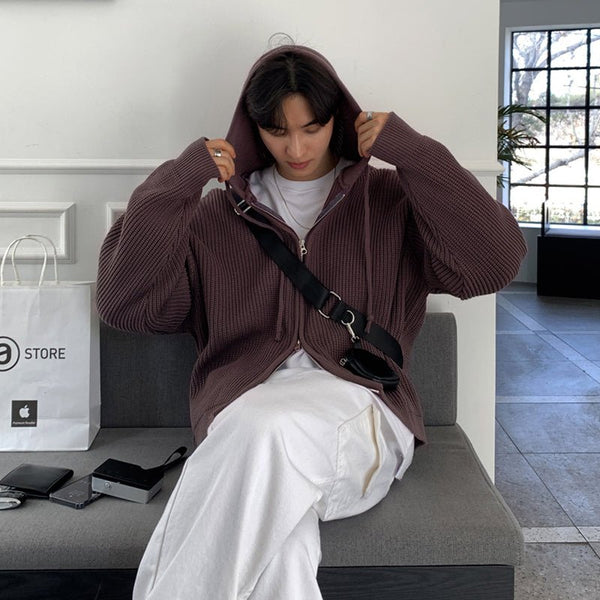 韓国ファッション SELCA-Zipper knit jacket-mselca2023aw1021-02