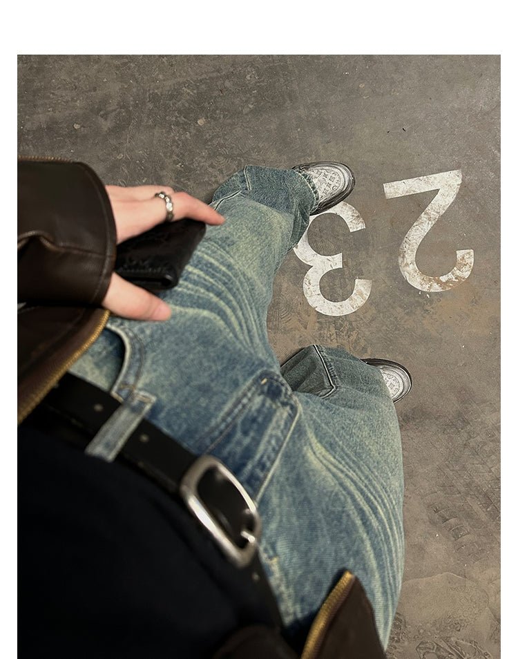 韓国ファッション SELCA-American Damage Jeans-mselca2023aw10-05