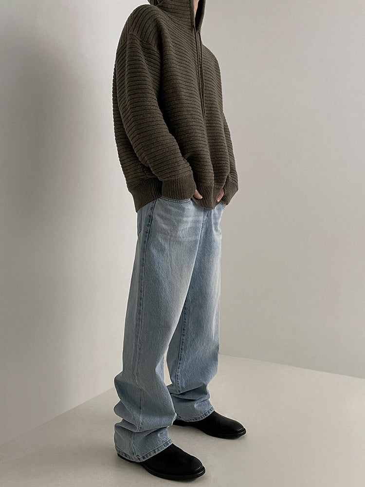 韓国ファッション SELCA-Casual knit hoodie-mselca2023aw110-05