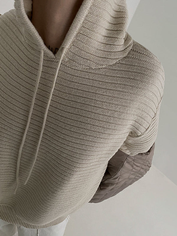 韓国ファッション SELCA-Casual knit hoodie-mselca2023aw110-03