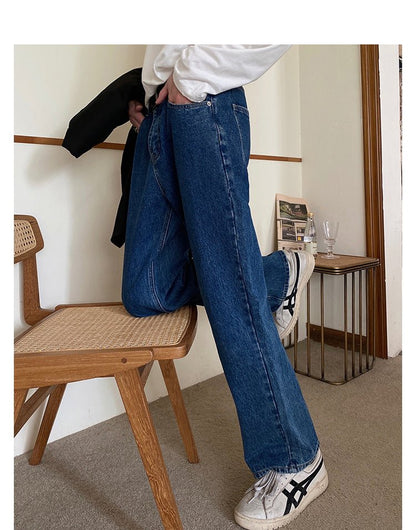 韓国ファッション SELCA-Casual straight denim pants-mselca2023aw135-04