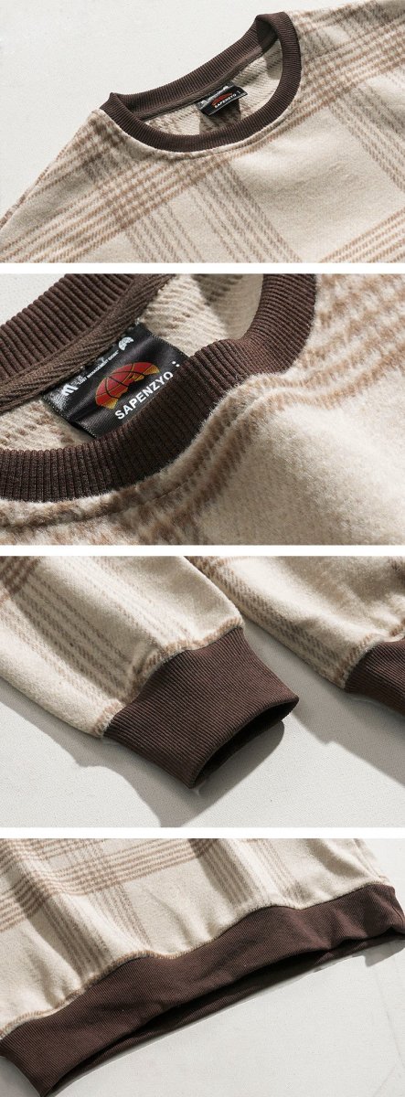 韓国ファッション SELCA-Check -sweat T -shirt-mselca2023aw153-07