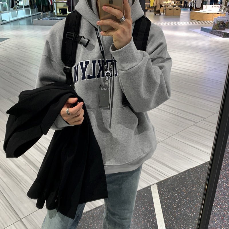 韓国ファッション SELCA-College Logo Hoodie-mselca2023aw181-05