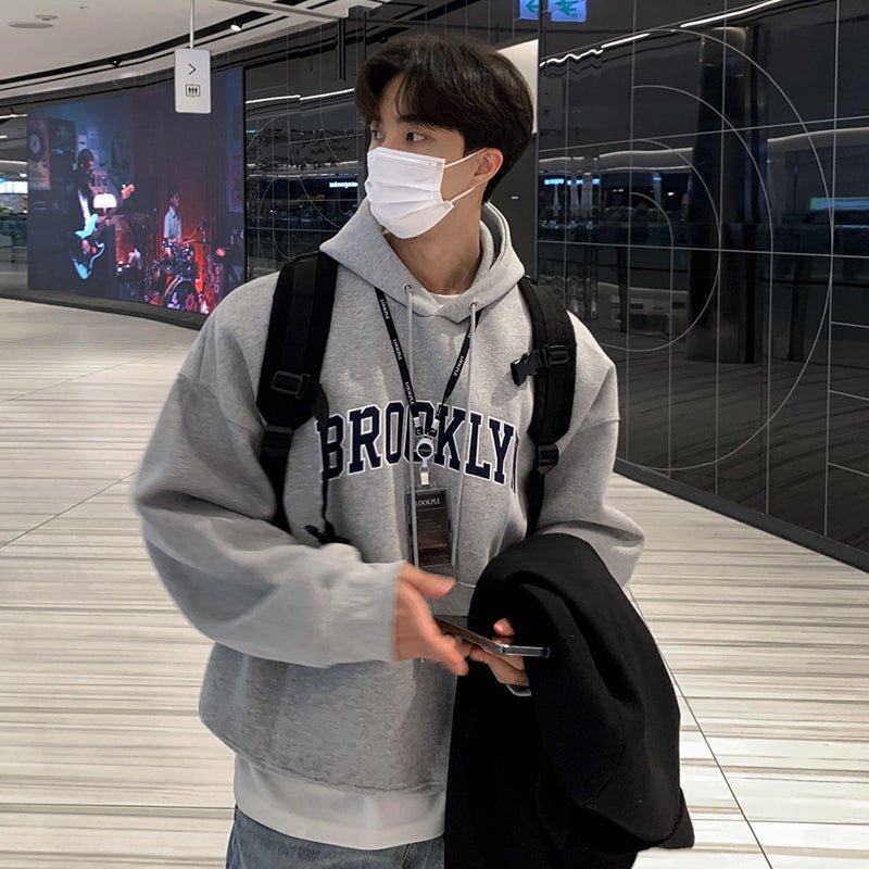 韓国ファッション SELCA-College Logo Hoodie-mselca2023aw181-02