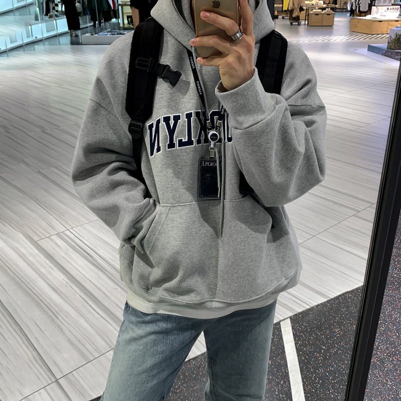韓国ファッション SELCA-College Logo Hoodie-mselca2023aw181-03