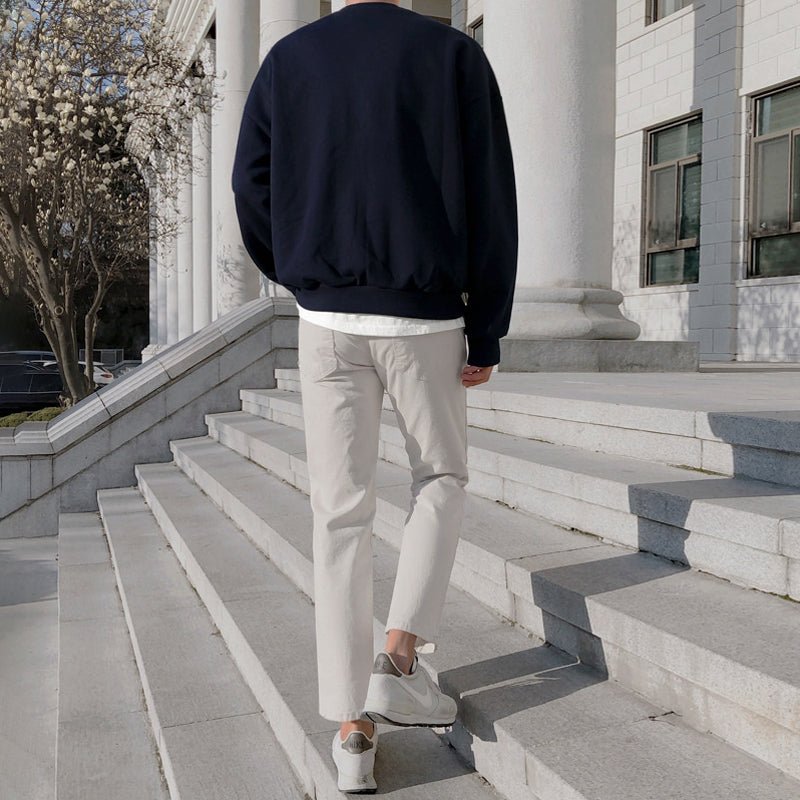 韓国ファッション SELCA-College logo print sweatshirt-mselca2023aw182-03