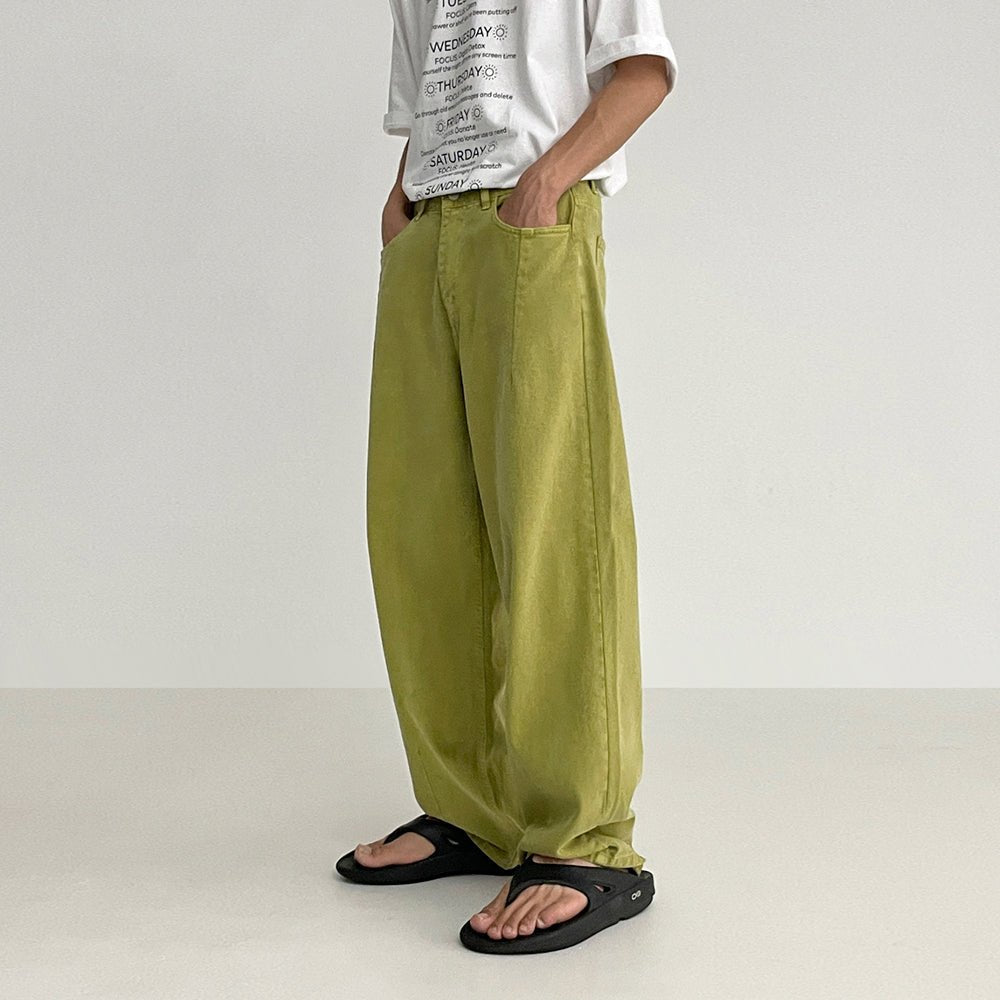 韓国ファッション SELCA-Color Loose Jeans-mselca2023aw185-03