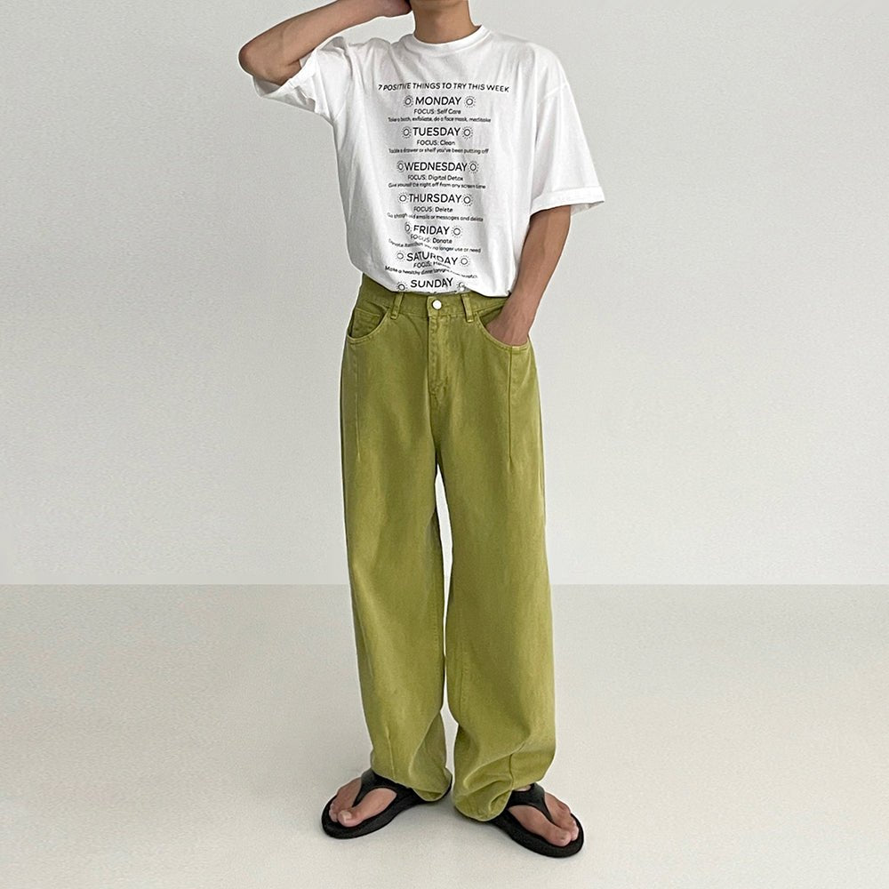 韓国ファッション SELCA-Color Loose Jeans-mselca2023aw185-010