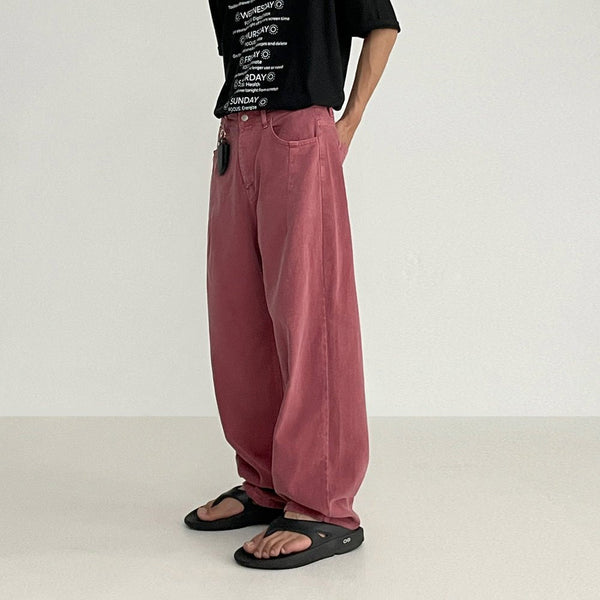 韓国ファッション SELCA-Color Loose Jeans-mselca2023aw185-05