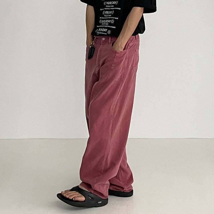 韓国ファッション SELCA-Color Loose Jeans-mselca2023aw185-06