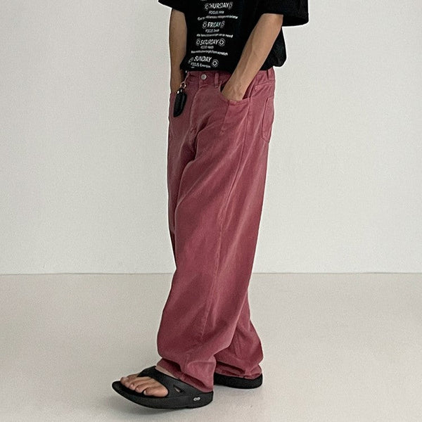 韓国ファッション SELCA-Color Loose Jeans-mselca2023aw185-06