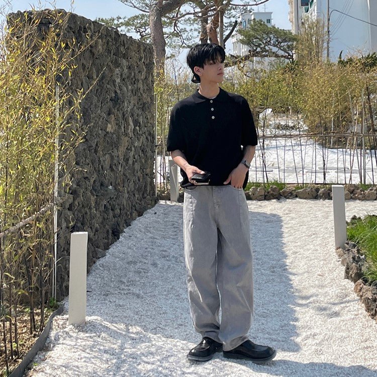 韓国ファッション SELCA-Color Loose Jeans-mselca2023aw185-02