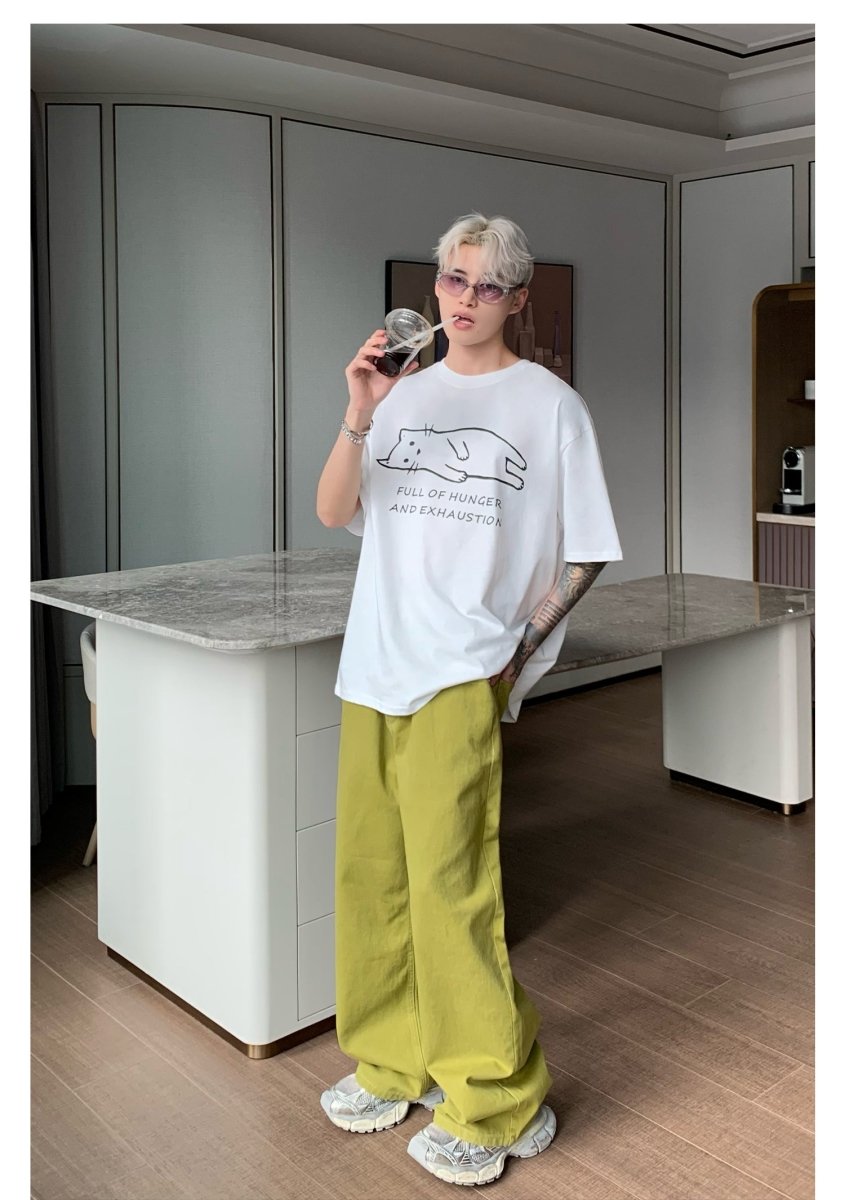 韓国ファッション SELCA-Color Loose Wide Pants-mselca2023aw186-07