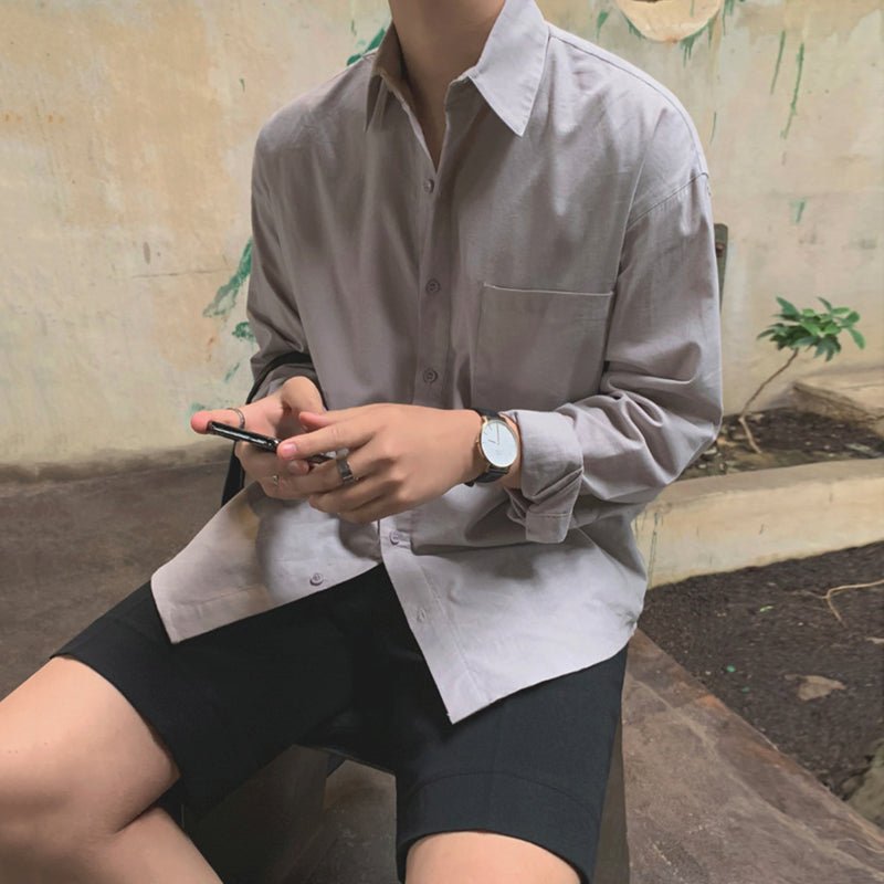 韓国ファッション SELCA-Color shirt-mselca2023aw187-04