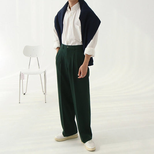 韓国ファッション SELCA-Color straight slacks-mselca2023aw188-01