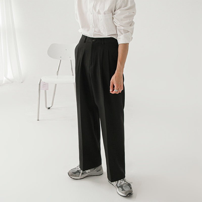 韓国ファッション SELCA-Color straight slacks-mselca2023aw188-02