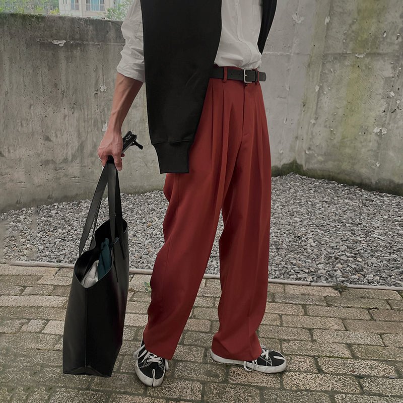 韓国ファッション SELCA-Color straight slacks-mselca2023aw188-03