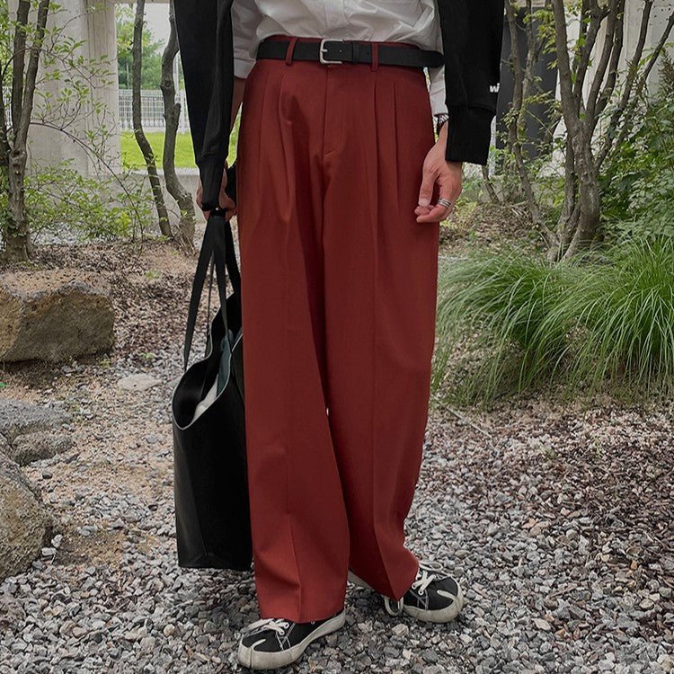 韓国ファッション SELCA-Color straight slacks-mselca2023aw188-05