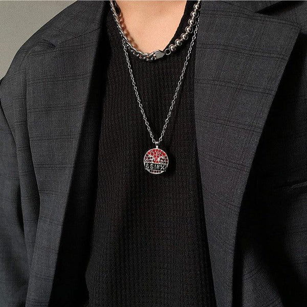 韓国ファッション SELCA-Colorful Zircon Smiley Necklace-mselca2023aw194-04
