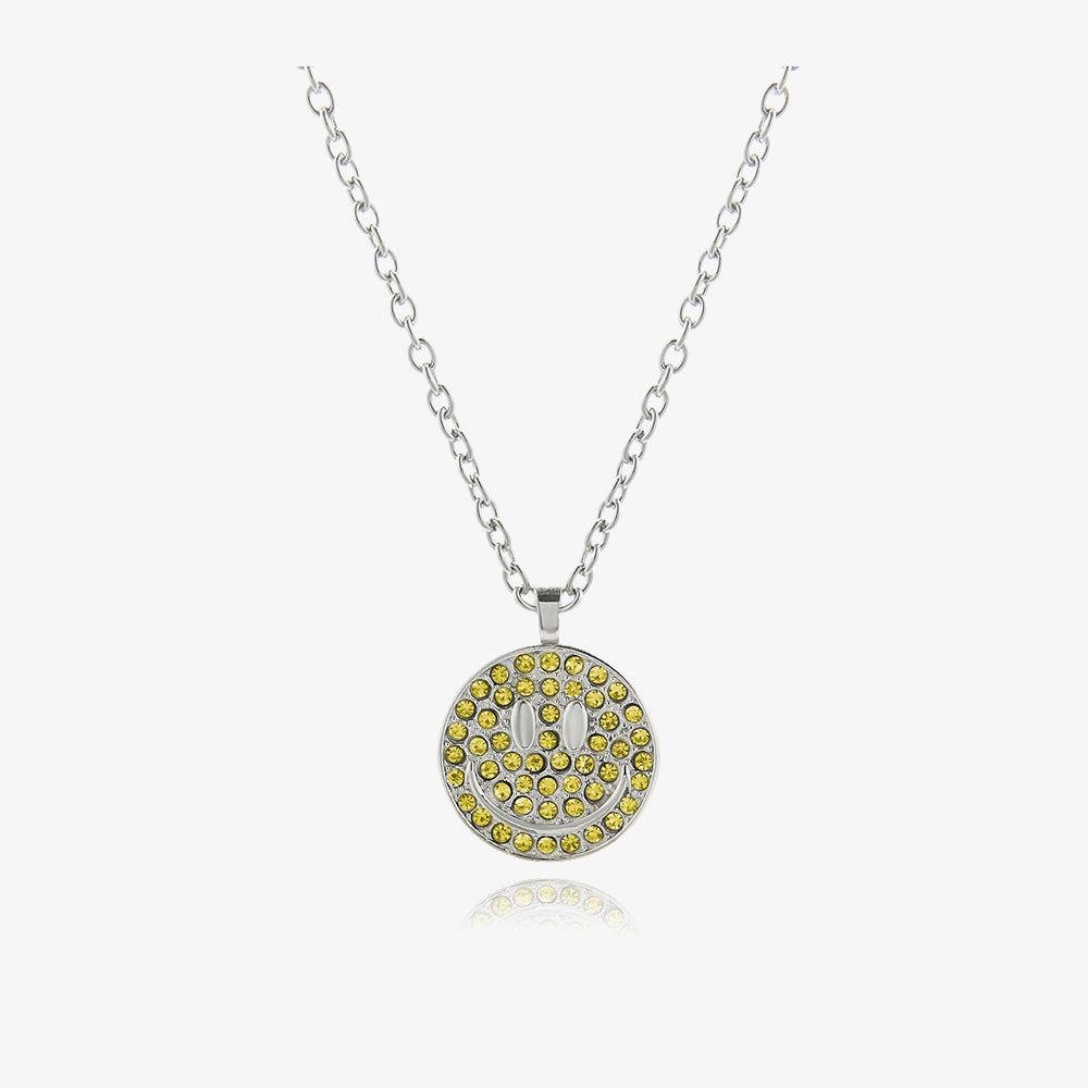 韓国ファッション SELCA-Colorful Zircon Smiley Necklace-mselca2023aw194-06