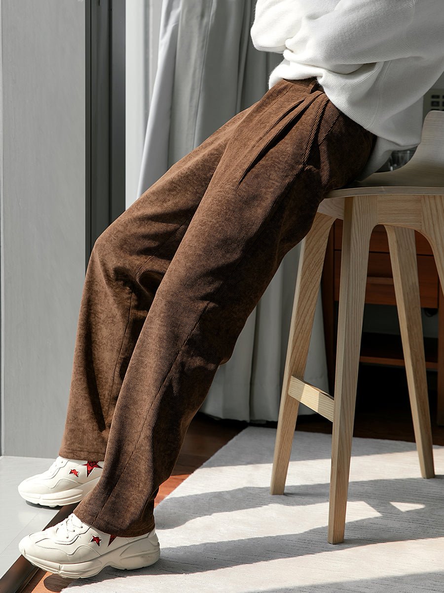 韓国ファッション SELCA-Corduroy straight slacks-mselca2023aw206-03