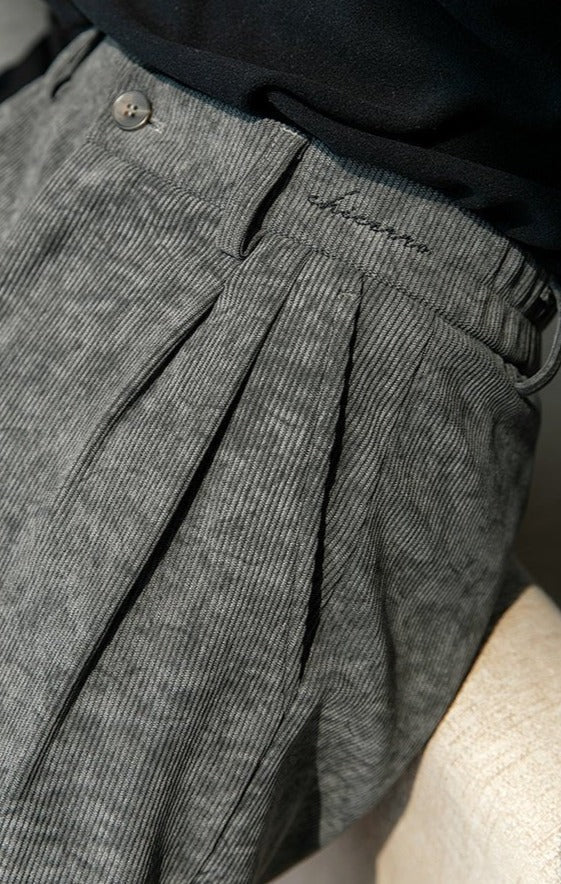 韓国ファッション SELCA-Corduroy straight slacks-mselca2023aw206-05