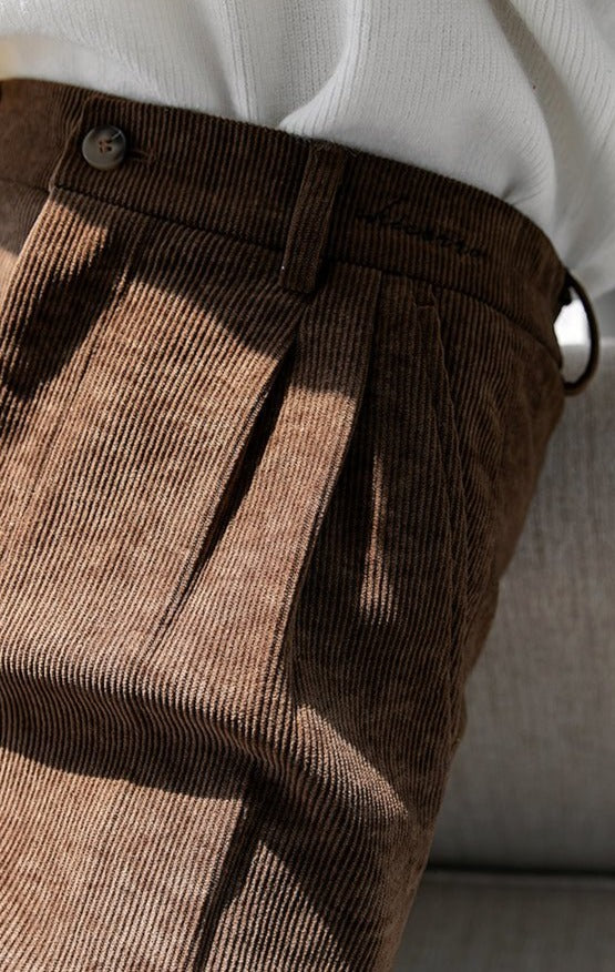 韓国ファッション SELCA-Corduroy straight slacks-mselca2023aw206-07