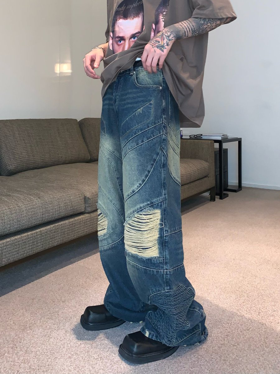 韓国ファッション SELCA-Crash wide denim-mselca2023aw210-03
