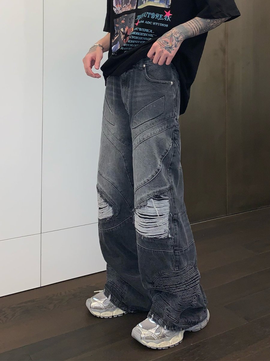 韓国ファッション SELCA-Crash wide denim-mselca2023aw210-05