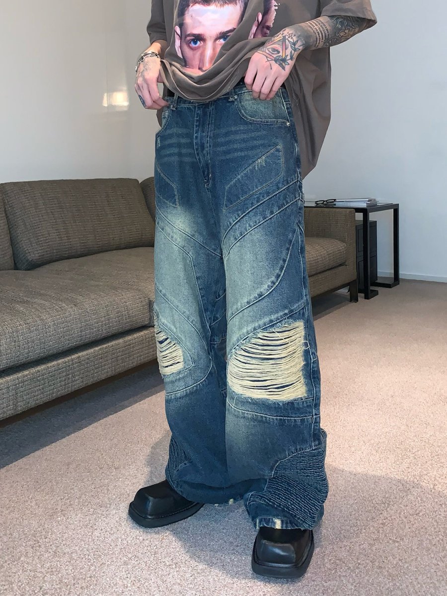 韓国ファッション SELCA-Crash wide denim-mselca2023aw210-02