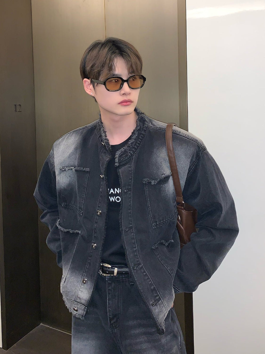 韓国ファッション SELCA-Damage denim setup-mselca2023aw217-04