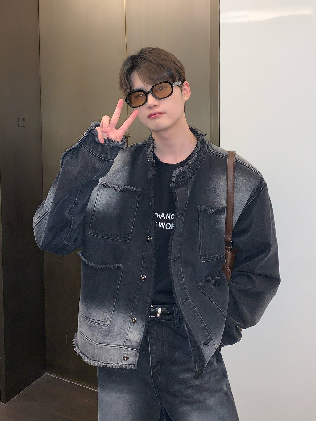 韓国ファッション SELCA-Damage denim setup-mselca2023aw217-05