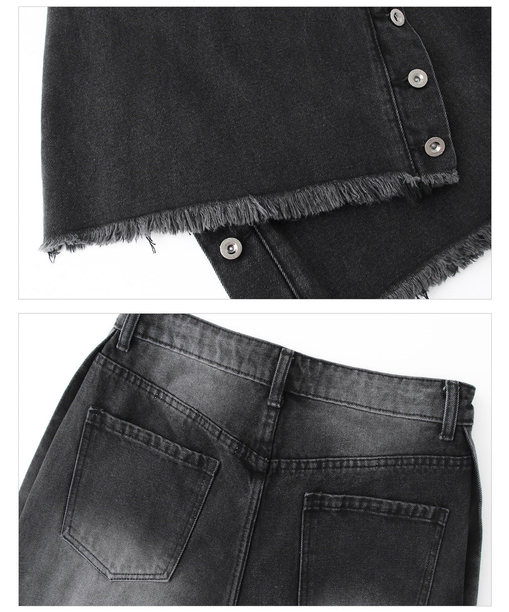 韓国ファッション SELCA-Damage denim setup-mselca2023aw217-020