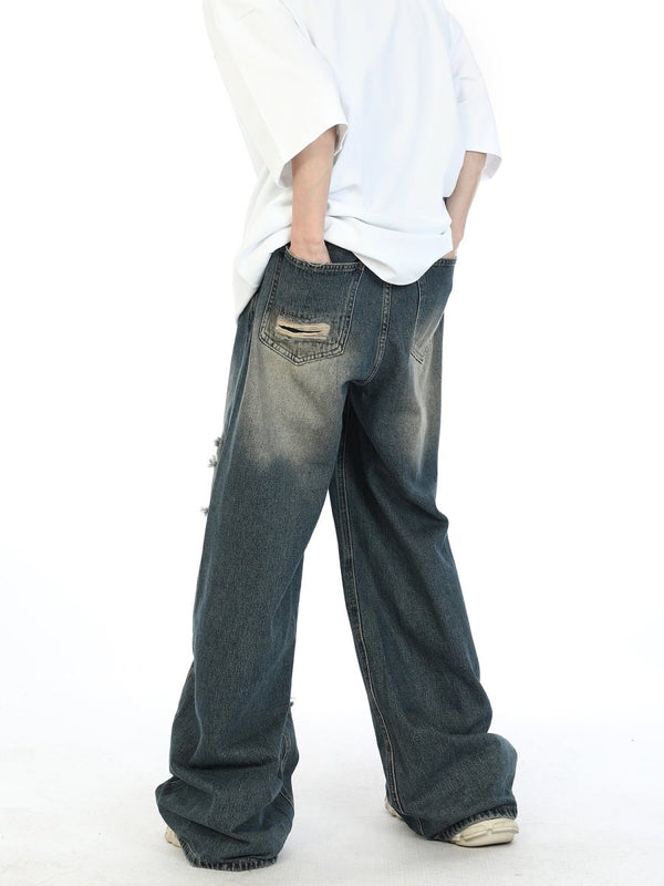 韓国ファッション SELCA-Damage wide denim pants-mselca2023aw221-07