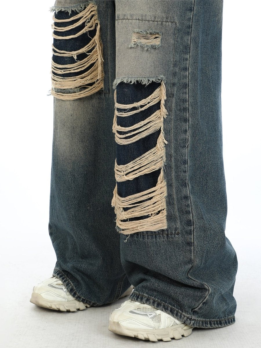 韓国ファッション SELCA-Damage wide denim pants-mselca2023aw221-08