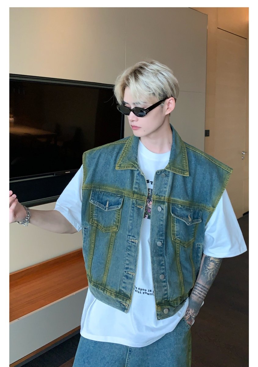 韓国ファッション SELCA-Denim Best Jacket Loos Denim Pants-mselca2023aw226-03