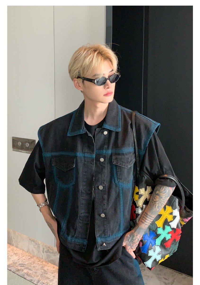 韓国ファッション SELCA-Denim Best Jacket Loos Denim Pants-mselca2023aw226-08