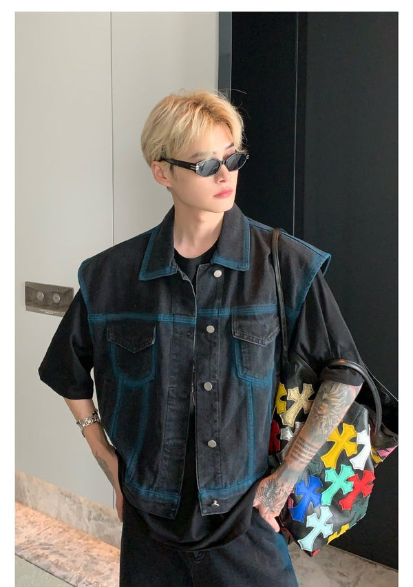 韓国ファッション SELCA-Denim Best Jacket Loos Denim Pants-mselca2023aw226-08