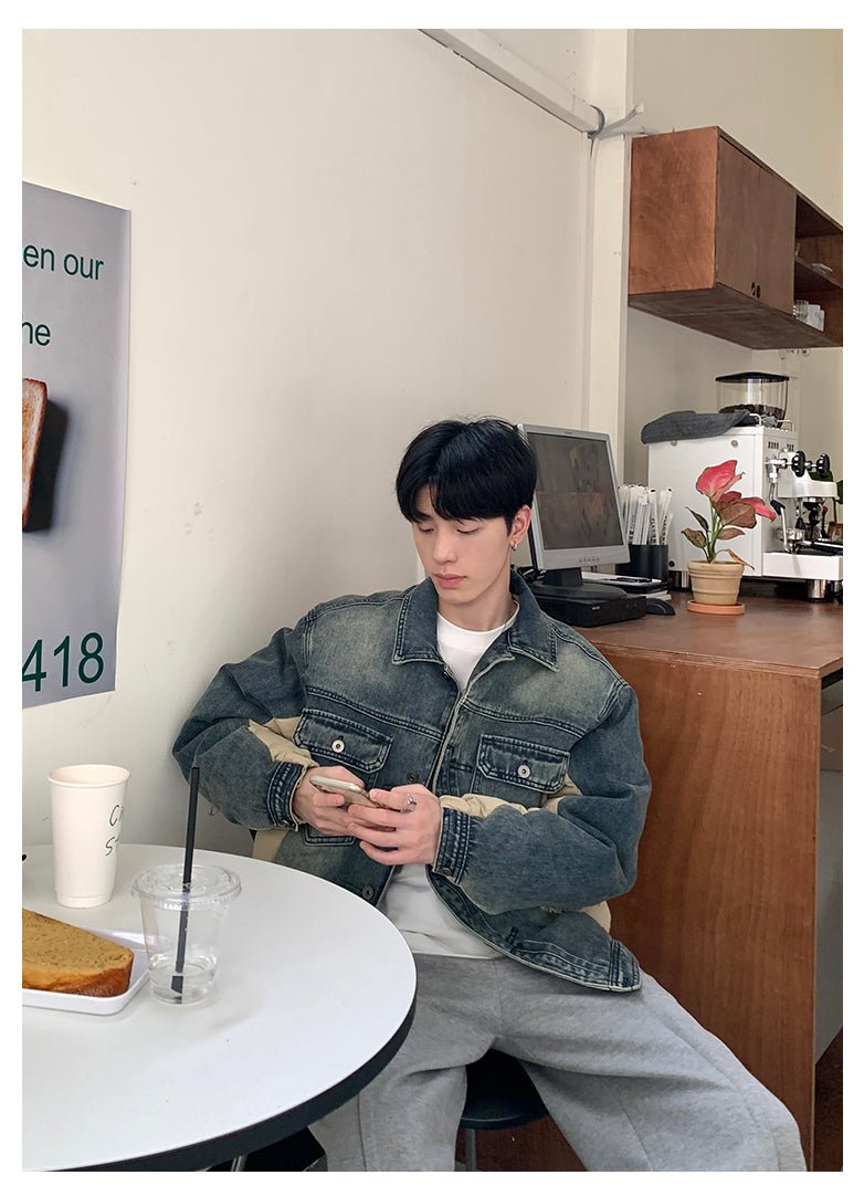 韓国ファッション SELCA-Denim down jacket-mselca2023aw229-03