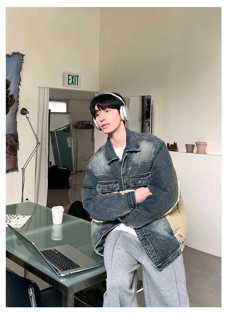 韓国ファッション SELCA-Denim down jacket-mselca2023aw229-04