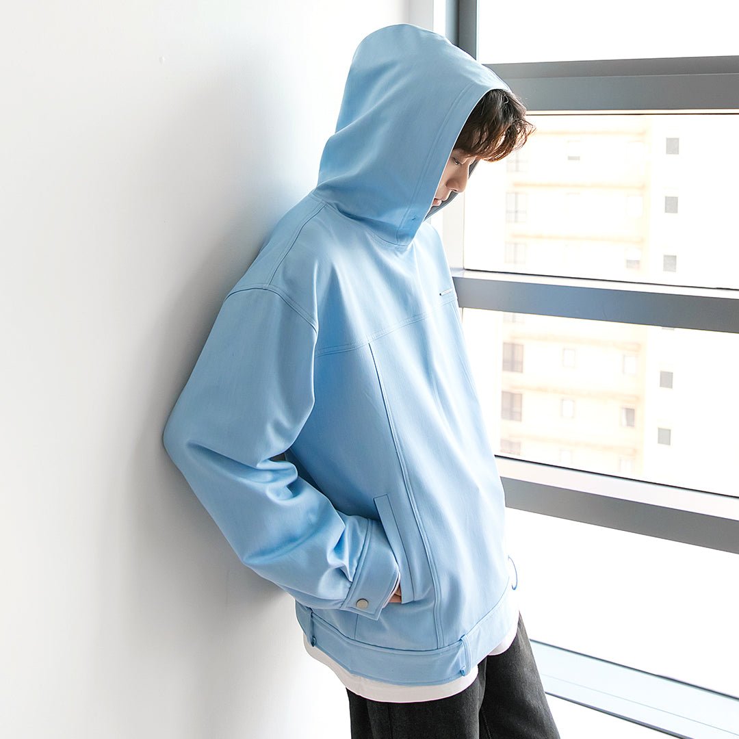 韓国ファッション SELCA-Denim long -sleeved hoodie-mselca2023aw232-03