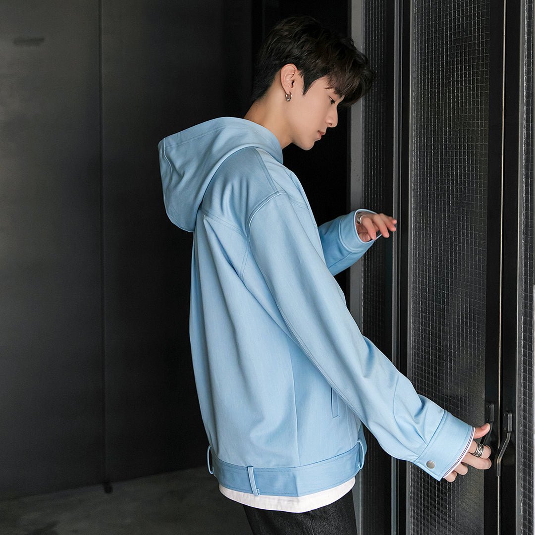 韓国ファッション SELCA-Denim long -sleeved hoodie-mselca2023aw232-02