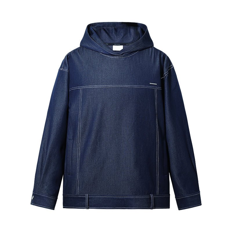 韓国ファッション SELCA-Denim long -sleeved hoodie-mselca2023aw232-011