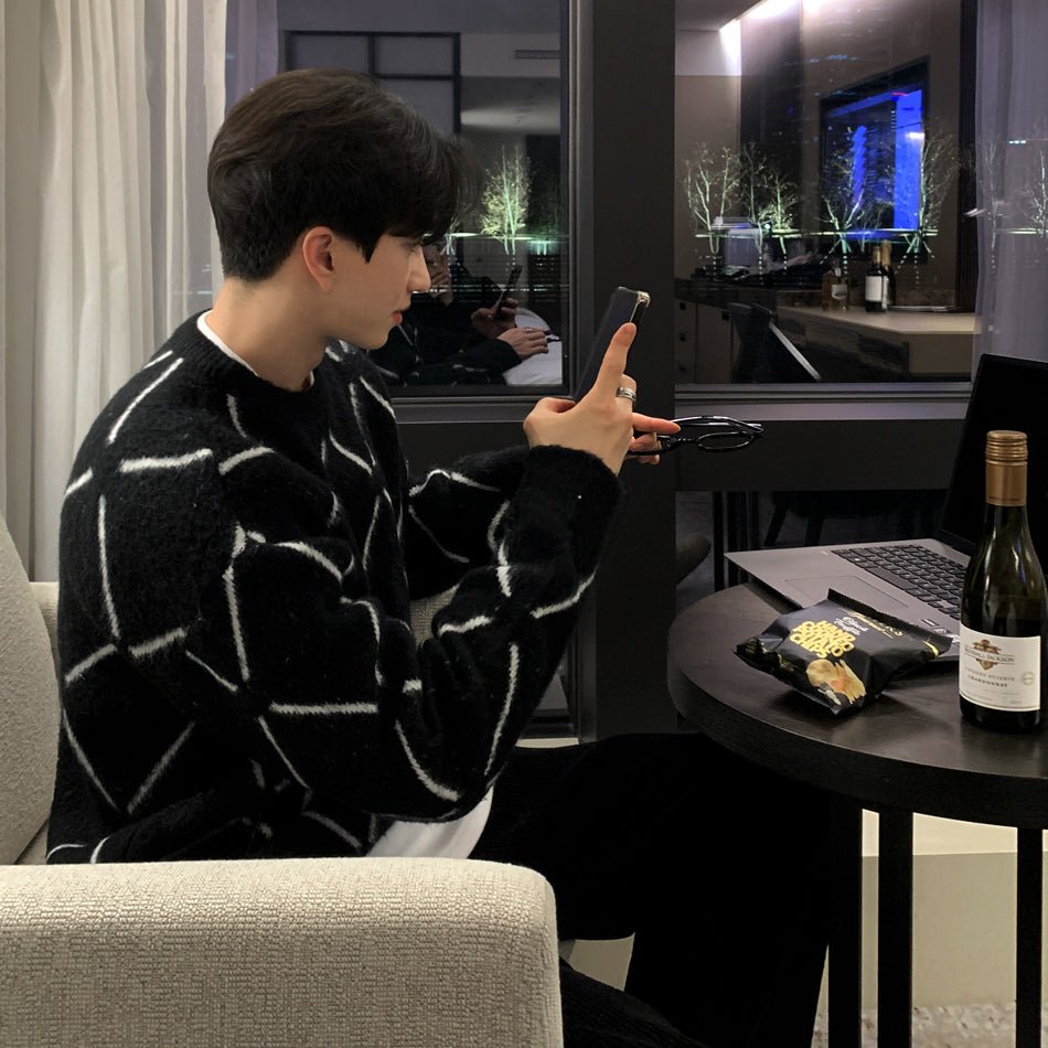 韓国ファッション SELCA-Design knit sweater-mselca2023aw250-04