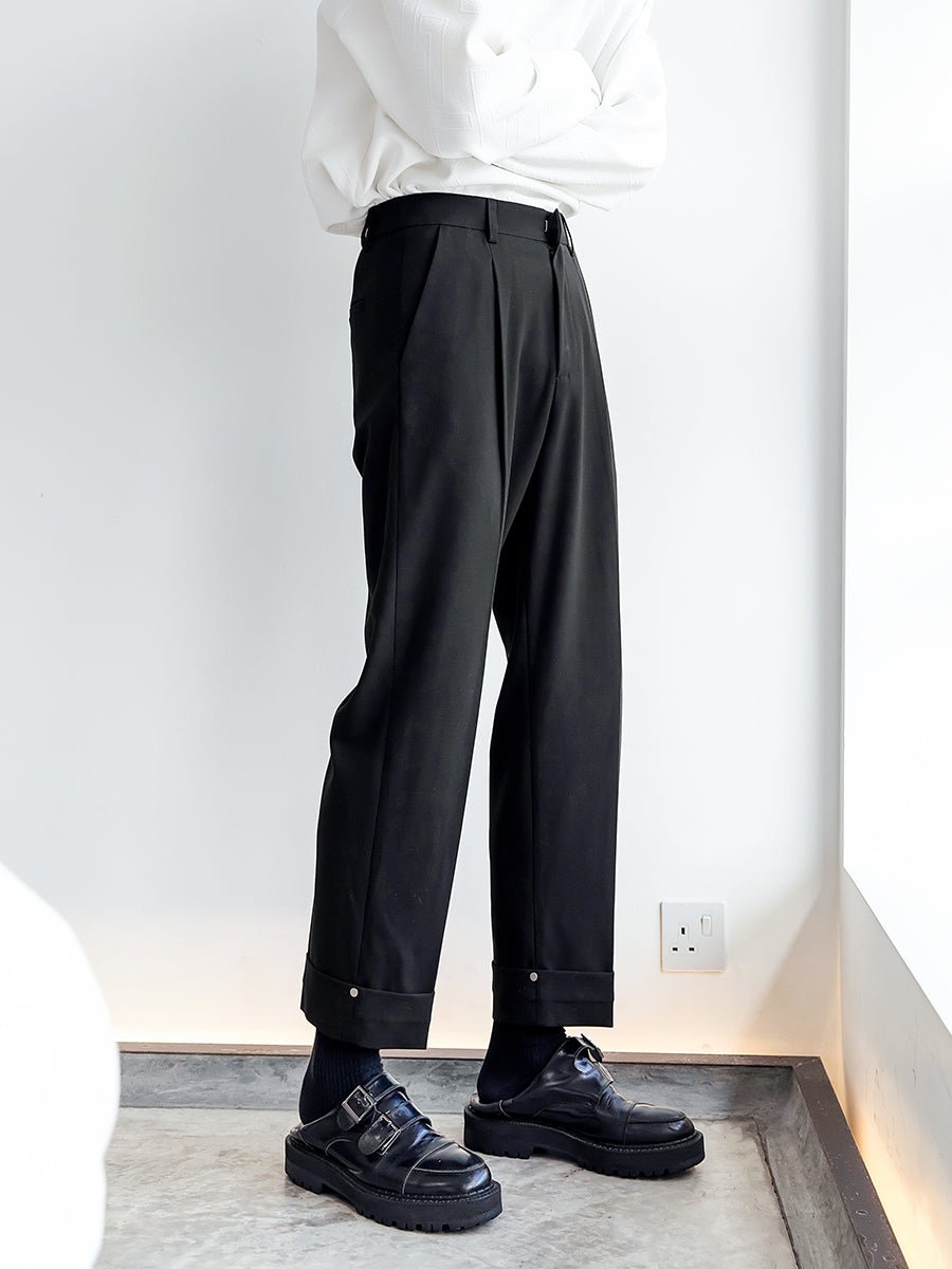 韓国ファッション SELCA-Design straight suit pants-mselca2023aw264-08