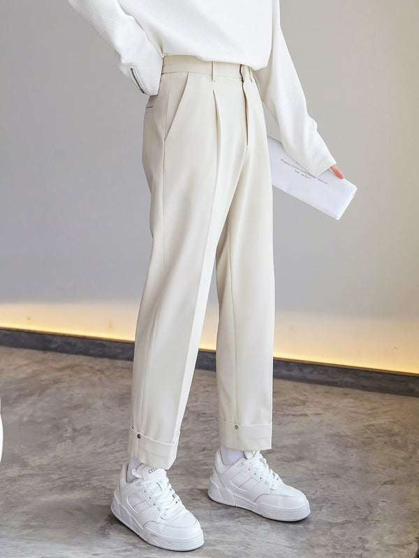 韓国ファッション SELCA-Design straight suit pants-mselca2023aw264-04